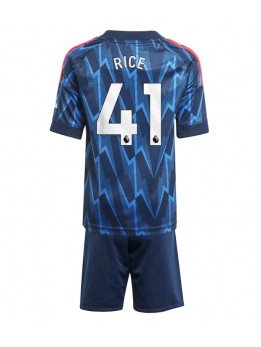 Arsenal Declan Rice #41 Replika Borta Kläder Barn 2025-26 Kortärmad (+ byxor)